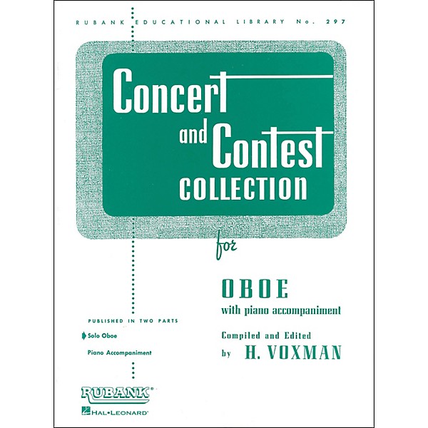 Hal Leonard Concert And Contest Collection Oboe Solo Part Only