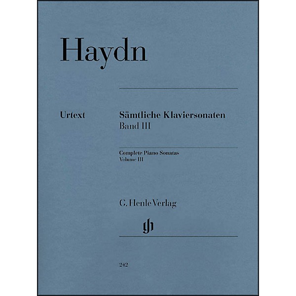 G. Henle Verlag Complete Piano Sonatas - Volume III By Haydn