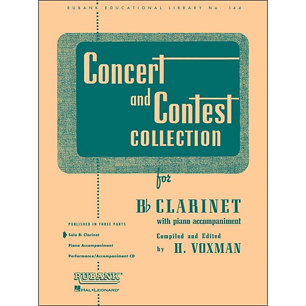 Hal Leonard Concert And Contest Collection for B Flat Clarinet Solo Part Only