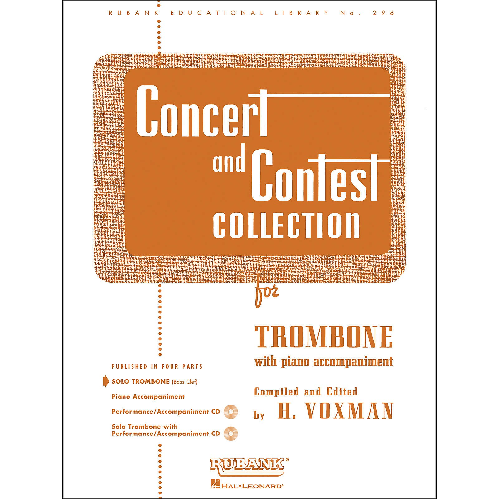 Hal Leonard Concert And Contest Collection for Solo Trombone Solo Part
