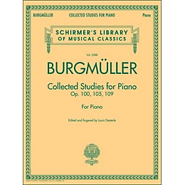 G. Schirmer Collected Studies for Piano - Op. 100 105 109 By Burgmuller