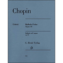 G. Henle Verlag Ballade in F Major, Op. 38 Piano Solo By Chopin