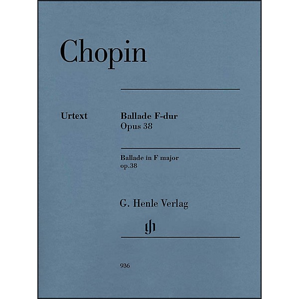 G. Henle Verlag Ballade in F Major, Op. 38 Piano Solo By Chopin