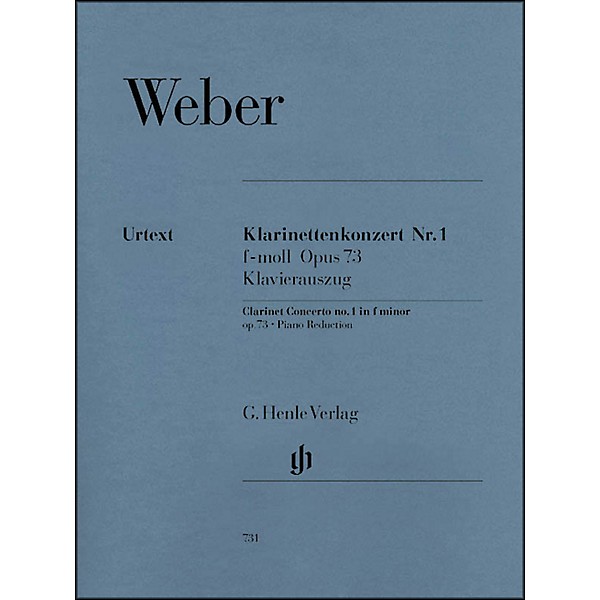 G. Henle Verlag Clarinet Concerto No. 1 in F minor, Op. 73 By Weber
