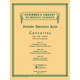 G. Schirmer Concerto for Violin In E Major with Piano Reduction By Bach