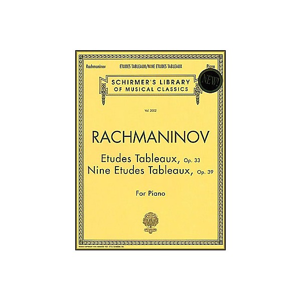 G. Schirmer Etudes Tableaux Op 33 & Op 39 Nine Etudes Tableaux Piano Centennial Edition By Rachmaninoff
