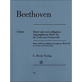 G. Henle Verlag Duet with Two Obligato Eyeglasses Woo32 for Viola And Violoncello By Beethoven / Platen