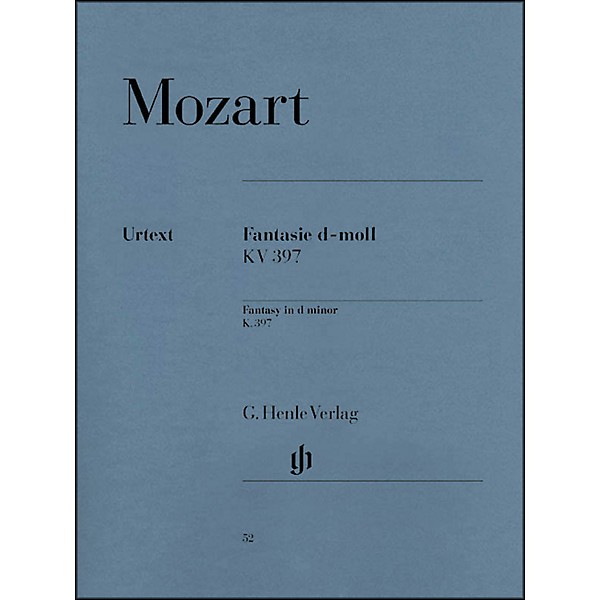 G. Henle Verlag Fantasy D Minor K397 (385G) By Mozart