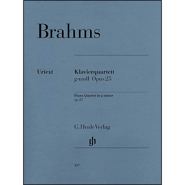 G. Henle Verlag Piano Quartet G minor Op. 25 By Brahms