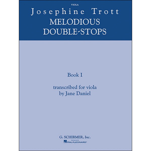 G. Schirmer Melodious Double Stops Book 1 Viola By Trott