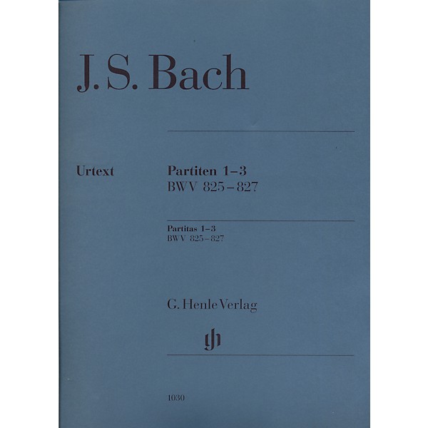 G. Henle Verlag Partitas 1-3 BWV 825-827 By Bach