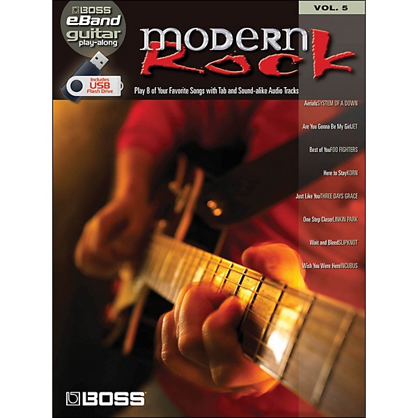 Hal Leonard Modern Rock Guitar Play-Along Volume 5 (Boss eBand Custom Book with USB Stick)