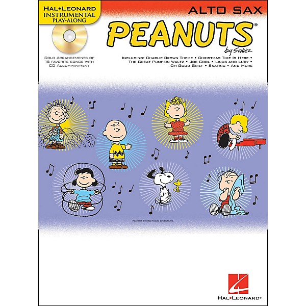 Hal Leonard Peanuts for Alto Sax - Instrumental Play-Along Book/Online Audio
