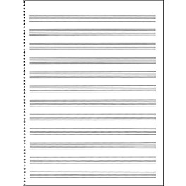 Music Sales Passantino Manuscript Paper #65 12 Stave, 32 Page, Spiral, 9X12