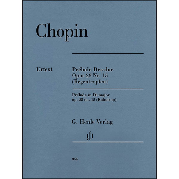 G. Henle Verlag Prelude D Flat Major Op. 28. No. 15 (Raindrop) Piano By Chopin