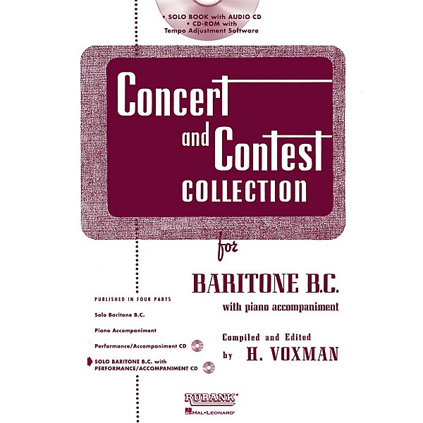 Hal Leonard Rubank Concert And Contest Collection Baritone B.C. Book/Online Audio
