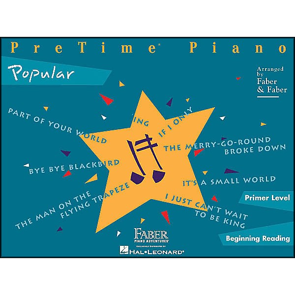 Faber Piano Adventures Pretime Popular Primer/Beginning Reading