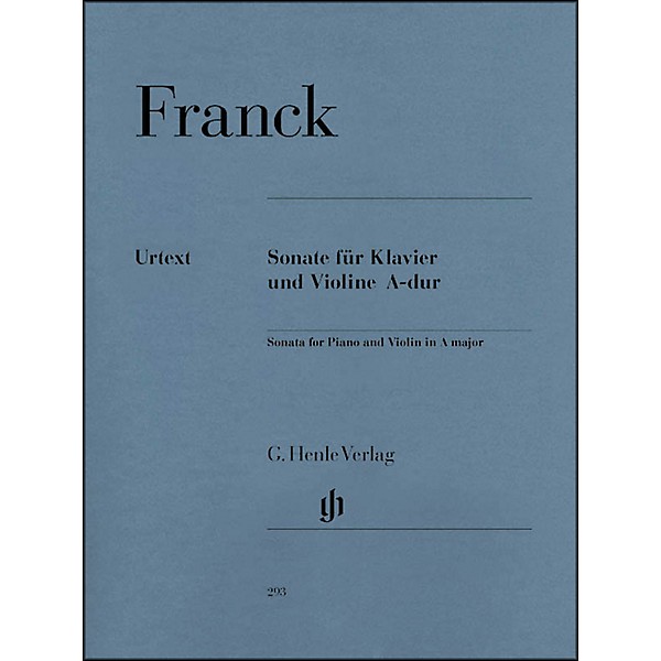 G. Henle Verlag Sonata for Piano And Violin A Major By Franck