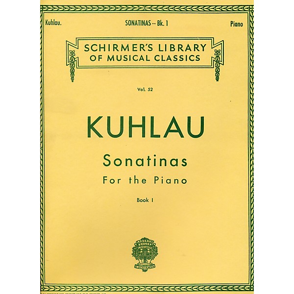 G. Schirmer Sonatinas for The Piano Book 1 By Kuhlau