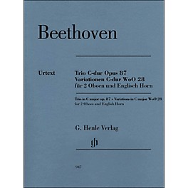 G. Henle Verlag Trio In C Major Op. 87 Variations In C Major Woo28 for 2 Oboes And English Horn By Beethoven / Voss