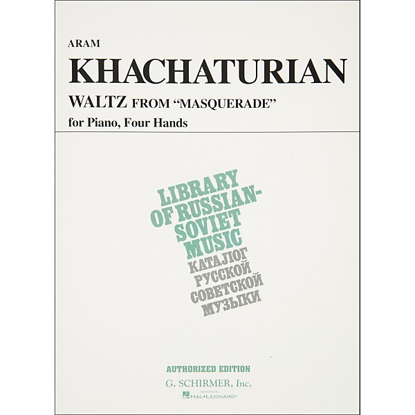 Hal Leonard Waltz From Masquerade Piano 4 Hands Vaap Edition By Khachaturian