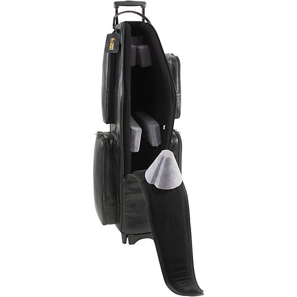Gard Low A Baritone Saxophone Wheelie Bag 106-WBFLK Black Ultra Leather