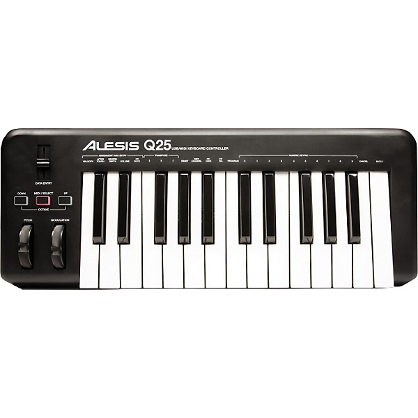 Open Box Alesis Q25 25-Key Keyboard Midi Controller Level 2 Regular 190839190093