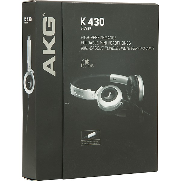 AKG K 430 Closed Back On-Ear Headphones Silver