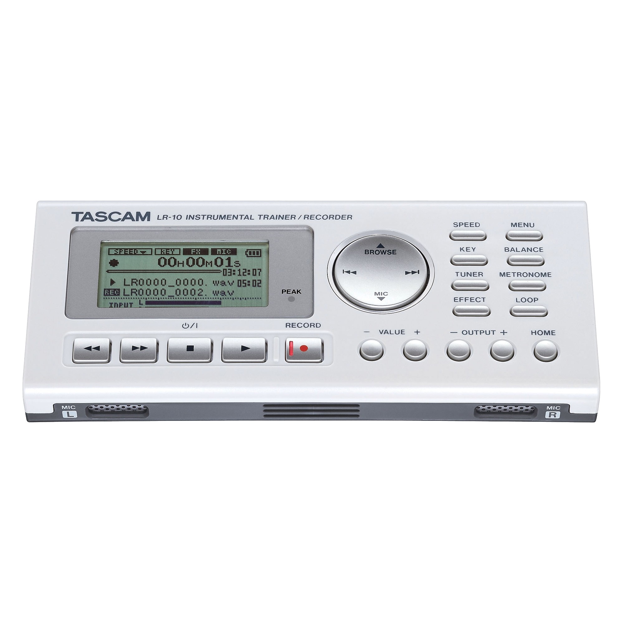 TASCAM LR-10 Instrument & Vocal Trainer/Recorder