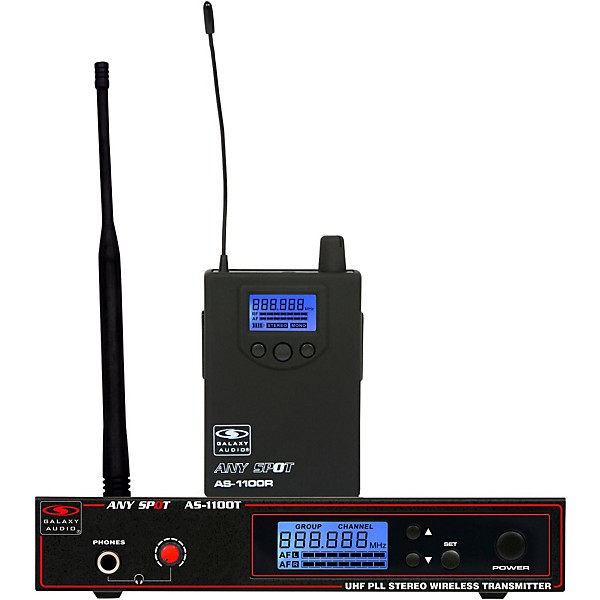 Open Box Galaxy Audio AS-1100 UHF WIRELESS PERSONAL MONITOR Level 1 Band D