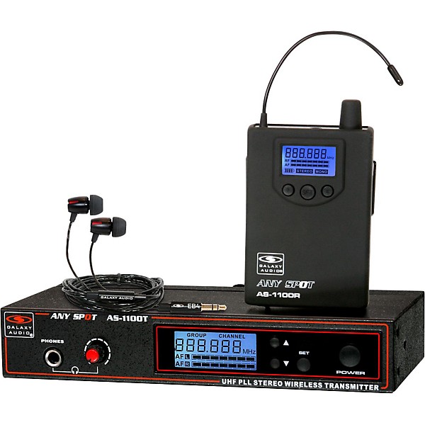 Open Box Galaxy Audio AS-1100 UHF WIRELESS PERSONAL MONITOR Level 1 Band D