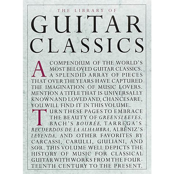 Music Sales Library Of Guitar Classics