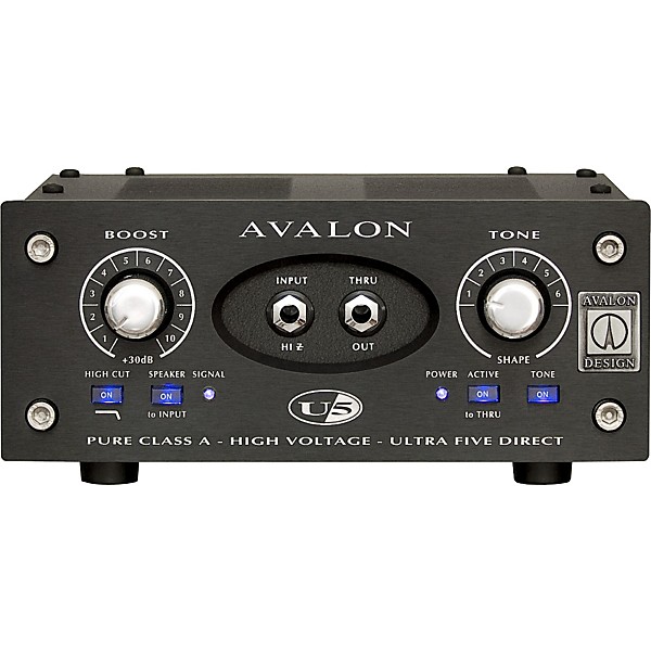 ベース AVALON U5 BLACK DI Avalon U5 Class A Active Instrument DI and Preamp | Sweetwater