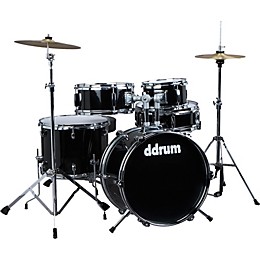 ddrum D1 5-Piece Junior Drum Set with Cymbals Midnight Black