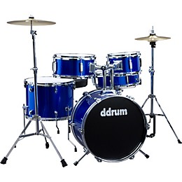 Open Box ddrum D1 5-Piece Junior Drum Set with Cymbals Level 1 Police Blue