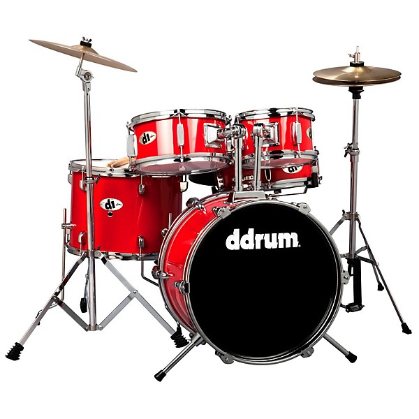 Open Box ddrum D1 5-Piece Junior Drum Set with Cymbals Level 1 Candy Red