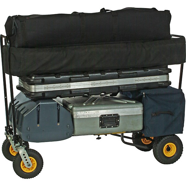 Rock N Roller R2RT Multi-Cart 8-in-1 Micro Equipment Transporter Cart Black Frame/Yellow Wheels All-Terrain
