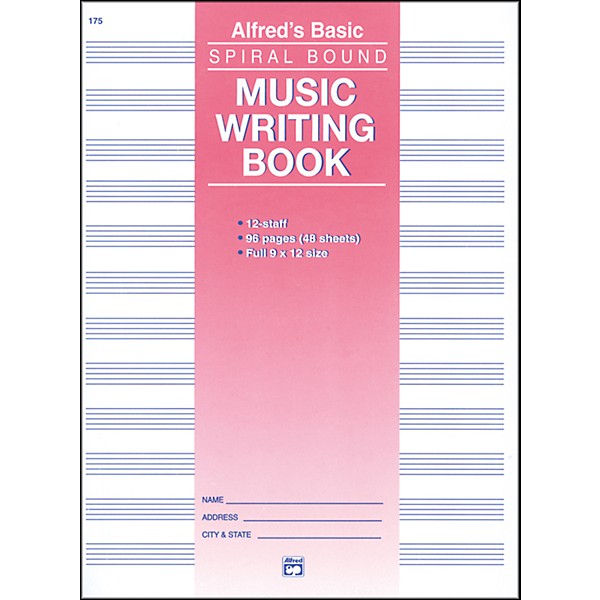 Alfred 12 Stave Music Writing Book (9 x 12)