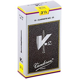 Vandoren V12 Series Eb Clarinet Reeds Strength 3.5, Box of 10 Vandoren V12 Series Eb Clarinet Reeds Strength 3.5, Box of 10