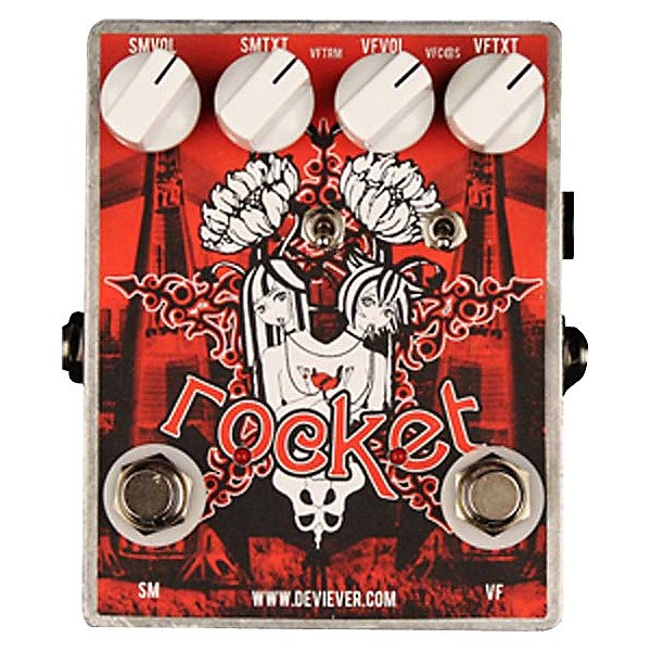 Devi Ever Rocket Fuzz and Tremolo Guitar Effects Pedal Twins