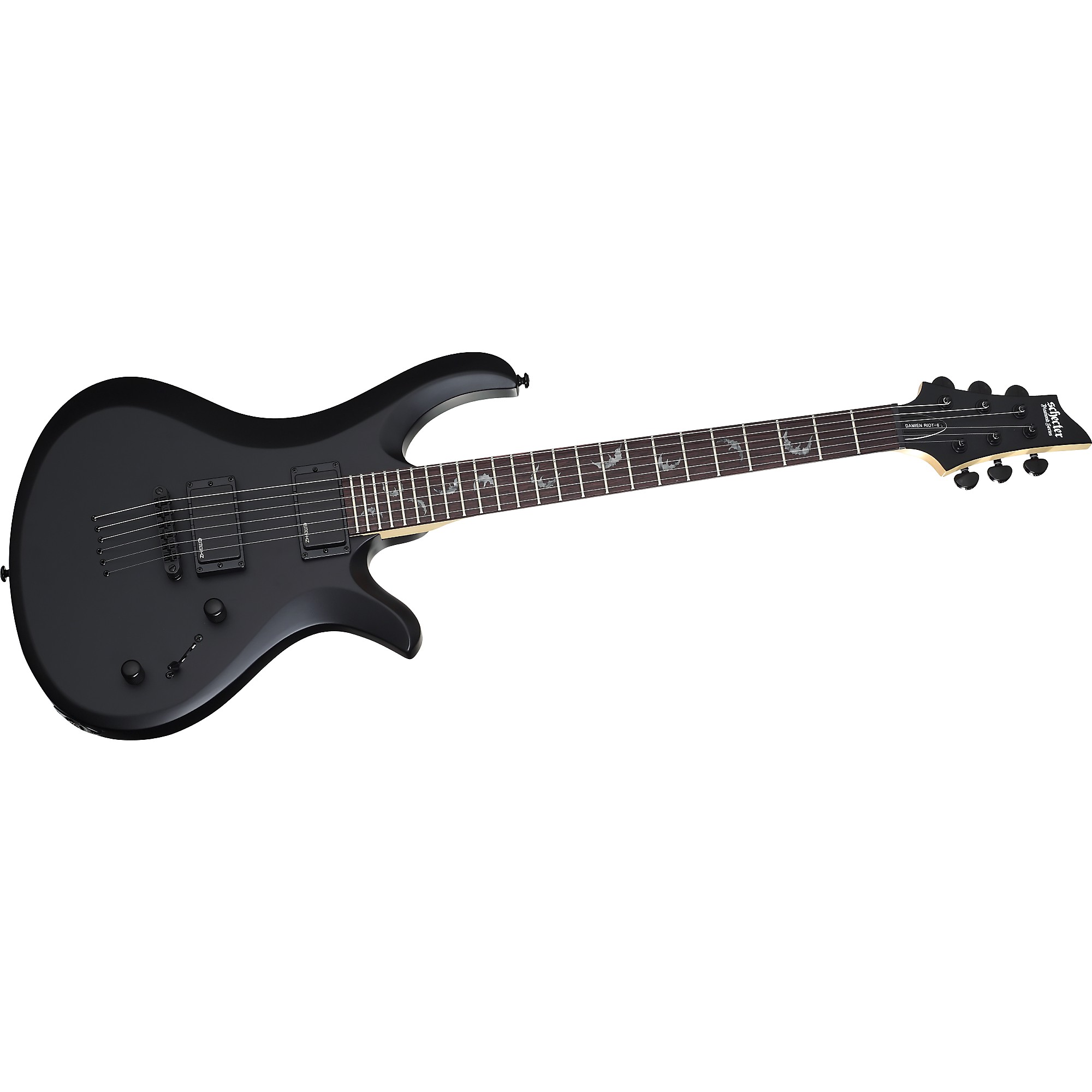 Schecter Guitar Research Damien Riot Electric Guitar Satin Black