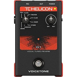 TC Helicon VoiceTone Single R1 Vocal Tuned Reverb Effects Pedal