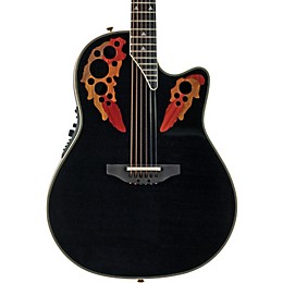 Ovation Elite 2078 AX Deep Contour Acoustic-Electric Guitar Black