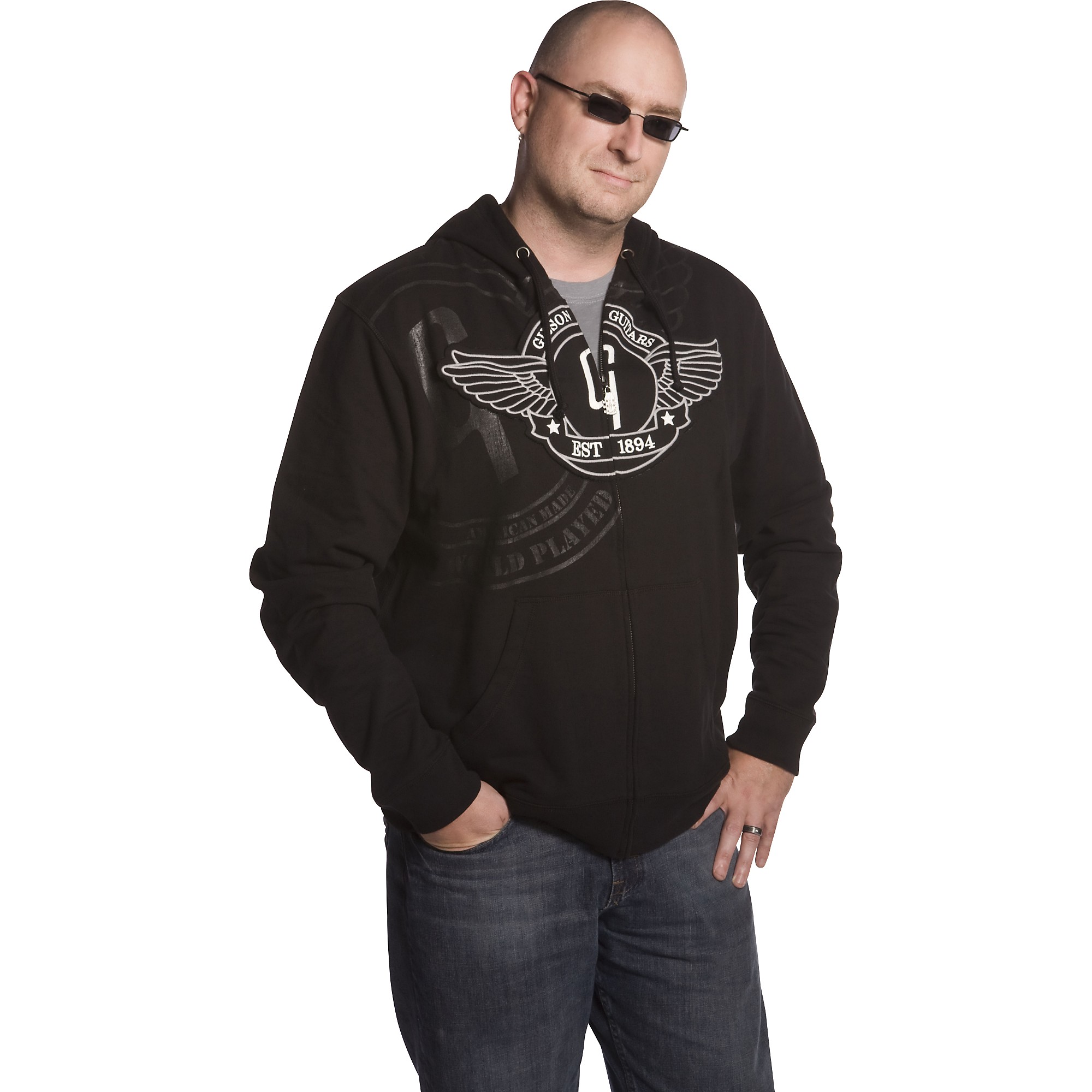 Gibson Logo Zip-up Hoodie Black X Large | Guitar Center