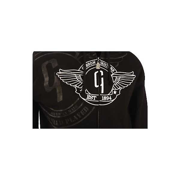 Gibson Logo Zip-up Hoodie Black Medium | Guitar Center