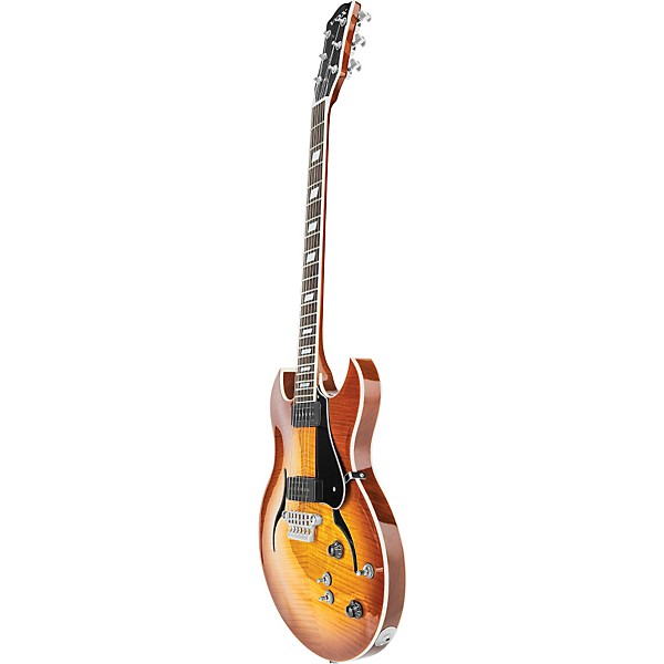 VOX Double Cut Semi-Hollow Electric Guitar Sienna Burst