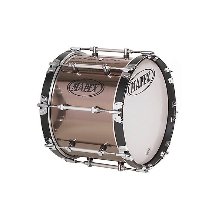 Mapex Quantum Marching Bass Drum Silver Diamond Dazzle 18x14 Guitar