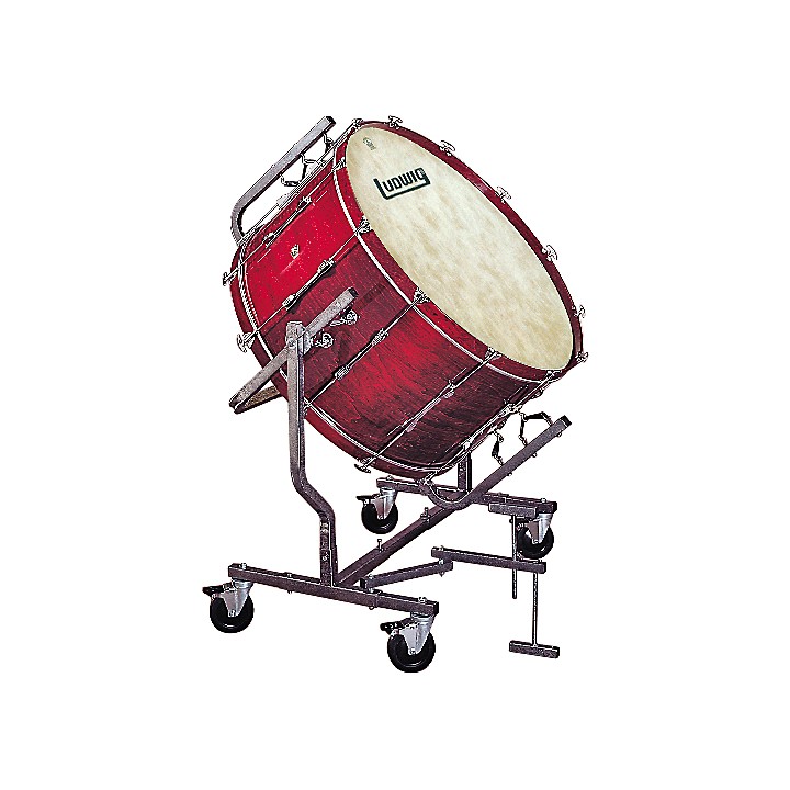 Ludwig Concert Bass Drum w/ Fiberskyn Heads u0026 LE788 Stand Black Cortex  20x36 | Guitar Center