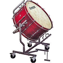 Ludwig Concert Bass Drum w/ Fiberskyn Heads... Ludwig Concert Bass Drum w/ Fiberskyn Heads & LE788 Stand Mahogany Stain 18x36