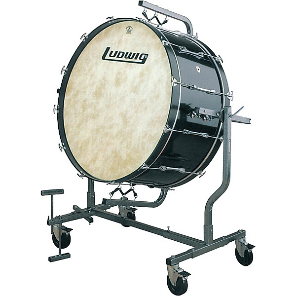 Ludwig Concert Bass Drum w/ Fiberskyn Heads & LE788 Stand Mahogany Stain 20x36